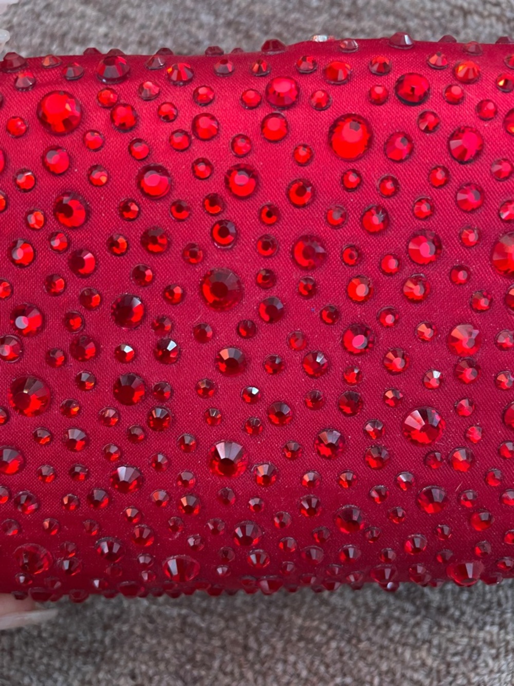 Trumps, Crystal Embellished Evening Clutch, Red, one size - Picture 3 of 10
